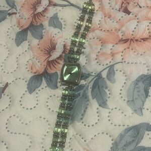 American Vintage Green Beaded Bracelet